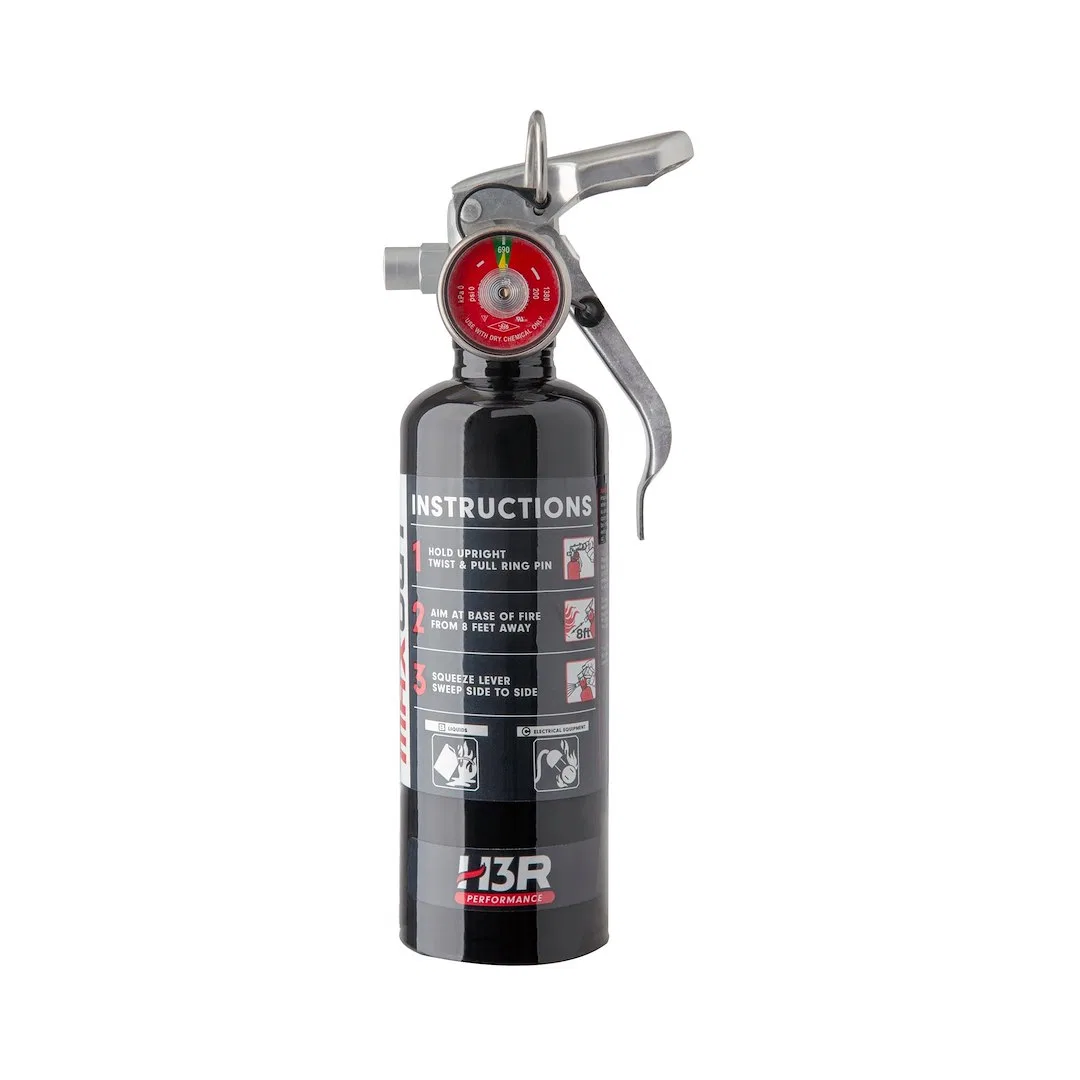 MX100B – H3R Fire Extinguisher, UL Rated 2-B:C Dry Chemical Agent Not US Coast Guard Approved 1 Pound Bottle Steel Bl...